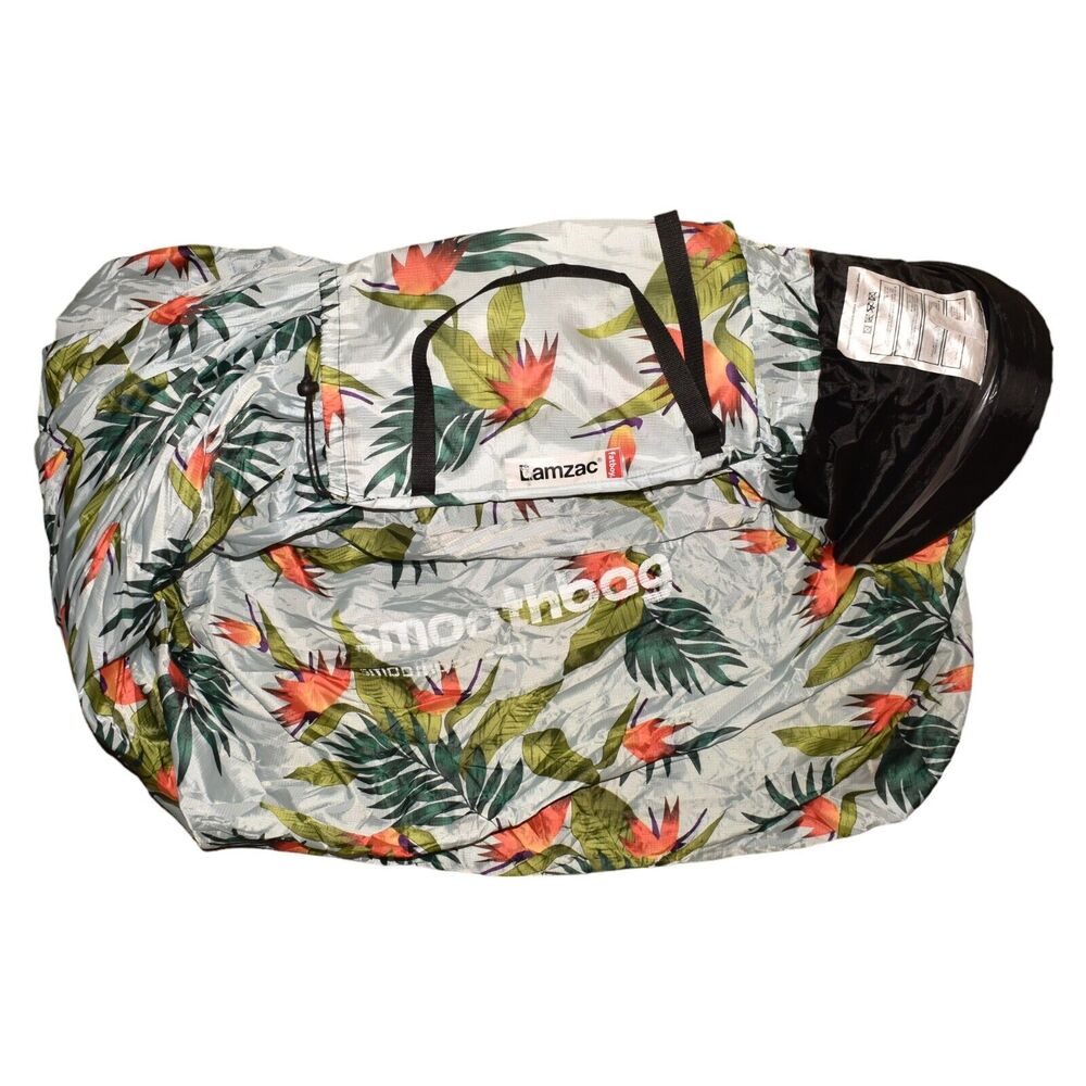 LAMZAC FATBOY SMOOTHBAG $119 Portable Inflatable Lounging Sofa & Bag Palm Print